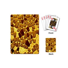 Yellow Cast Background Playing Cards (mini)  by Amaryn4rt