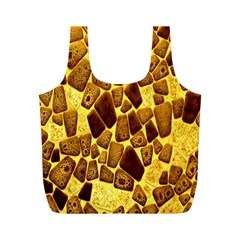 Yellow Cast Background Full Print Recycle Bags (m)  by Amaryn4rt