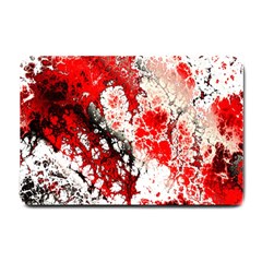 Red Fractal Art Small Doormat  by Amaryn4rt