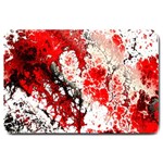 Red Fractal Art Large Doormat  30 x20  Door Mat