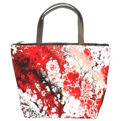 Red Fractal Art Bucket Bags by Amaryn4rt