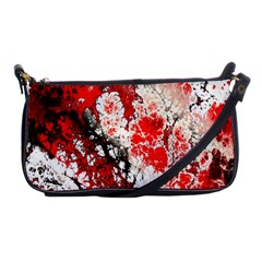 Red Fractal Art Shoulder Clutch Bags by Amaryn4rt