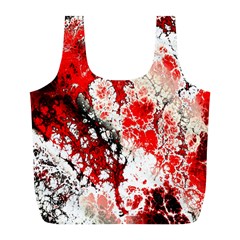 Red Fractal Art Full Print Recycle Bags (l)  by Amaryn4rt