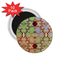 Multicolor Fractal Background 2 25  Magnets (10 Pack)  by Amaryn4rt