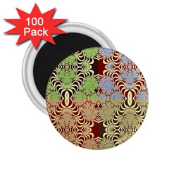 Multicolor Fractal Background 2 25  Magnets (100 Pack)  by Amaryn4rt