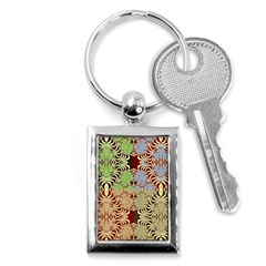 Multicolor Fractal Background Key Chains (rectangle)  by Amaryn4rt