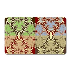 Multicolor Fractal Background Magnet (rectangular) by Amaryn4rt