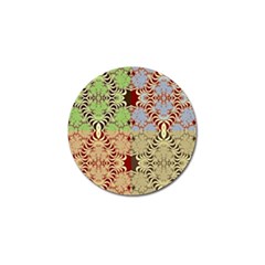 Multicolor Fractal Background Golf Ball Marker by Amaryn4rt