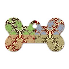 Multicolor Fractal Background Dog Tag Bone (one Side) by Amaryn4rt