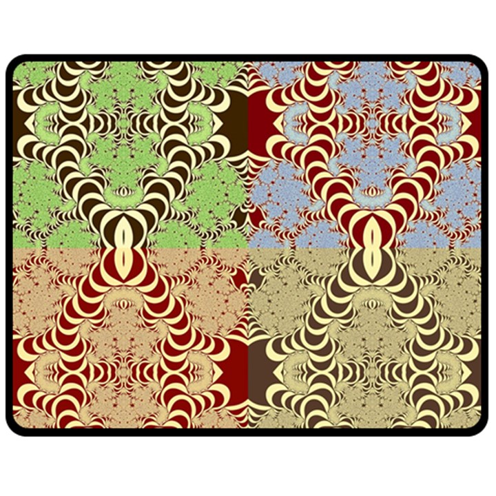 Multicolor Fractal Background Fleece Blanket (Medium) 