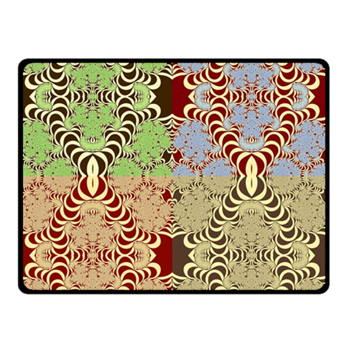 Multicolor Fractal Background Double Sided Fleece Blanket (Small) 