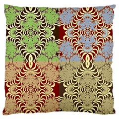 Multicolor Fractal Background Large Flano Cushion Case (one Side) by Amaryn4rt