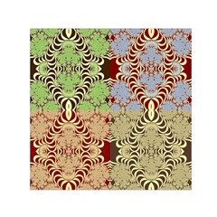 Multicolor Fractal Background Small Satin Scarf (square) by Amaryn4rt