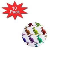 Multicolor Dinosaur Background 1  Mini Magnet (10 Pack)  by Amaryn4rt