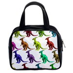 Multicolor Dinosaur Background Classic Handbags (2 Sides) Front