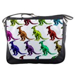 Multicolor Dinosaur Background Messenger Bags Front