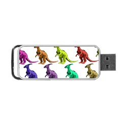 Multicolor Dinosaur Background Portable Usb Flash (one Side) by Amaryn4rt