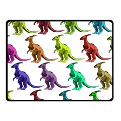 Multicolor Dinosaur Background Double Sided Fleece Blanket (small)  by Amaryn4rt