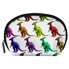 Multicolor Dinosaur Background Accessory Pouches (large)  by Amaryn4rt