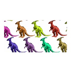 Multicolor Dinosaur Background Satin Wrap by Amaryn4rt