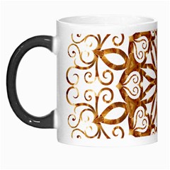 Golden Filigree Flake On White Morph Mugs by Amaryn4rt