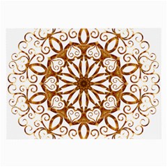 Golden Filigree Flake On White Large Glasses Cloth by Amaryn4rt