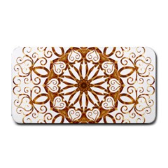 Golden Filigree Flake On White Medium Bar Mats by Amaryn4rt