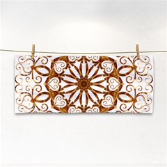 Golden Filigree Flake On White Cosmetic Storage Cases by Amaryn4rt