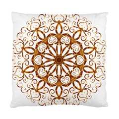 Golden Filigree Flake On White Standard Cushion Case (one Side) by Amaryn4rt