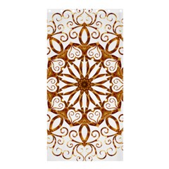 Golden Filigree Flake On White Shower Curtain 36  X 72  (stall)  by Amaryn4rt