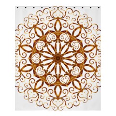 Golden Filigree Flake On White Shower Curtain 60  X 72  (medium)  by Amaryn4rt