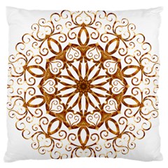 Golden Filigree Flake On White Standard Flano Cushion Case (one Side) by Amaryn4rt