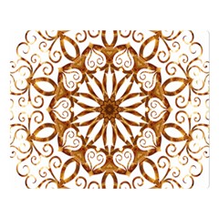 Golden Filigree Flake On White Double Sided Flano Blanket (large)  by Amaryn4rt