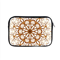 Golden Filigree Flake On White Apple Macbook Pro 15  Zipper Case