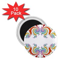 Fractal Kaleidoscope Of A Dragon Head 1 75  Magnets (10 Pack)  by Amaryn4rt