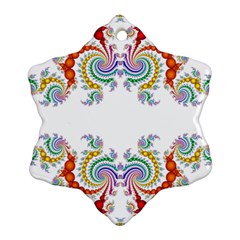 Fractal Kaleidoscope Of A Dragon Head Snowflake Ornament (two Sides) by Amaryn4rt