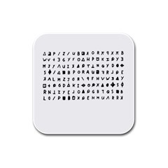 Zodiac Killer  Rubber Square Coaster (4 Pack)  by Valentinaart