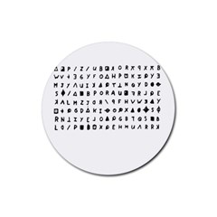 Zodiac Killer  Rubber Coaster (round)  by Valentinaart