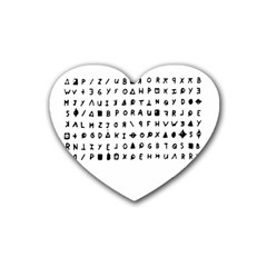 Zodiac Killer  Rubber Coaster (heart)  by Valentinaart