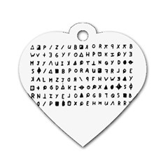 Zodiac Killer  Dog Tag Heart (two Sides) by Valentinaart