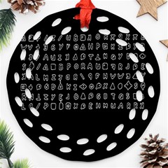 Zodiac Killer  Round Filigree Ornament (two Sides) by Valentinaart