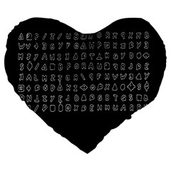 Zodiac Killer  Large 19  Premium Heart Shape Cushions by Valentinaart