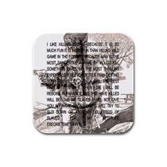 Zodiac Killer  Rubber Square Coaster (4 Pack)  by Valentinaart