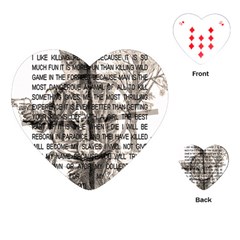 Zodiac Killer  Playing Cards (heart)  by Valentinaart