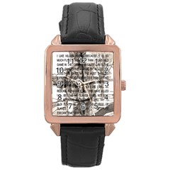 Zodiac Killer  Rose Gold Leather Watch  by Valentinaart