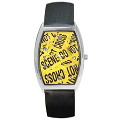 Crime Scene Barrel Style Metal Watch by Valentinaart