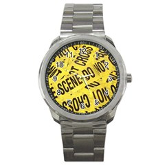 Crime Scene Sport Metal Watch by Valentinaart