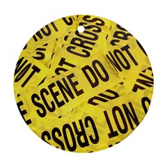 Crime Scene Round Ornament (two Sides) by Valentinaart