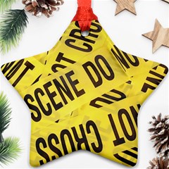 Crime Scene Star Ornament (two Sides) by Valentinaart