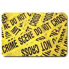 Crime Scene Large Doormat  by Valentinaart